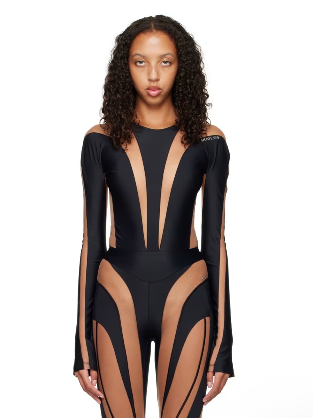 MUGLER Black Illusion Shaping Bodysuit